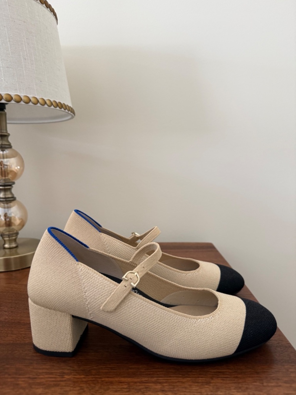 Rothy's The Mary Jane Heel in Cream Captoe, Size 8.5 - Picture 3 of 6